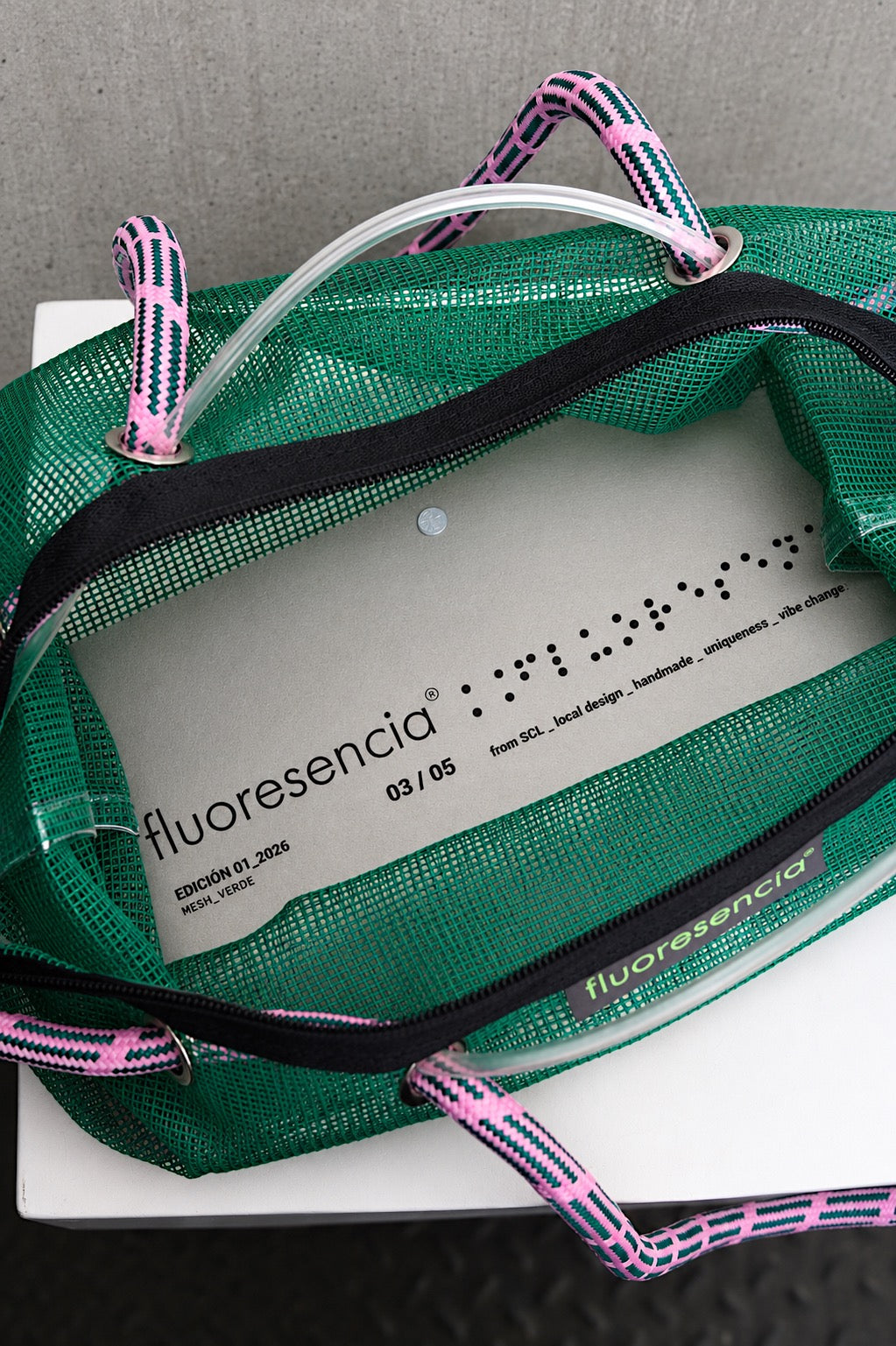 Cartera Le Sac Mesh green