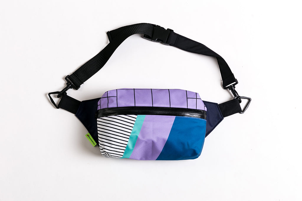 Banano Fannypack Cuadro Lila