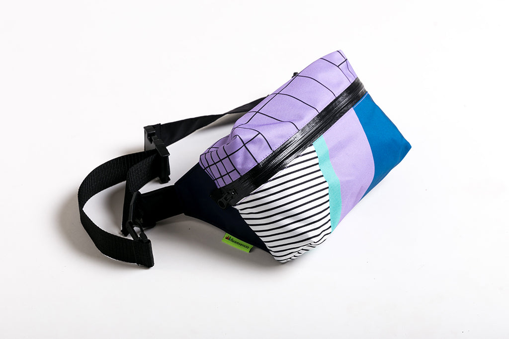 Banano Fannypack Cuadro Lila