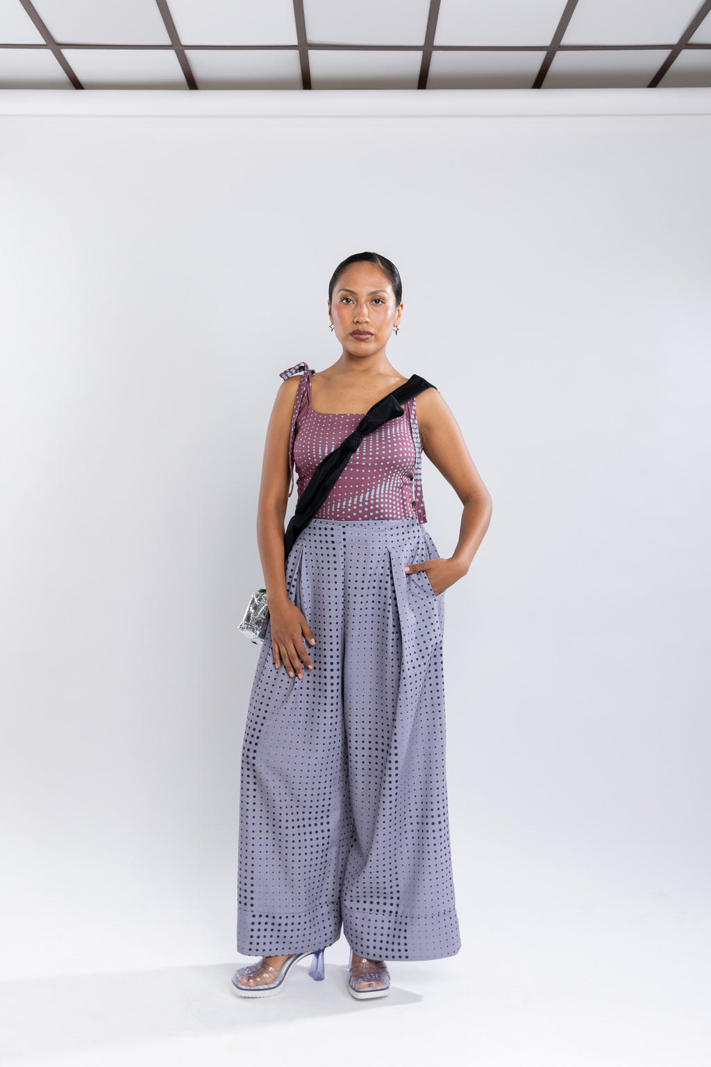 Pantalón Flow Puntos Lila
