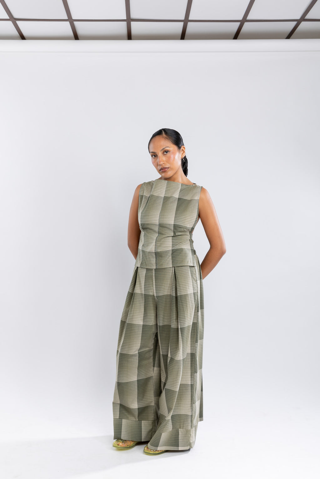 Pechera Tartan verde