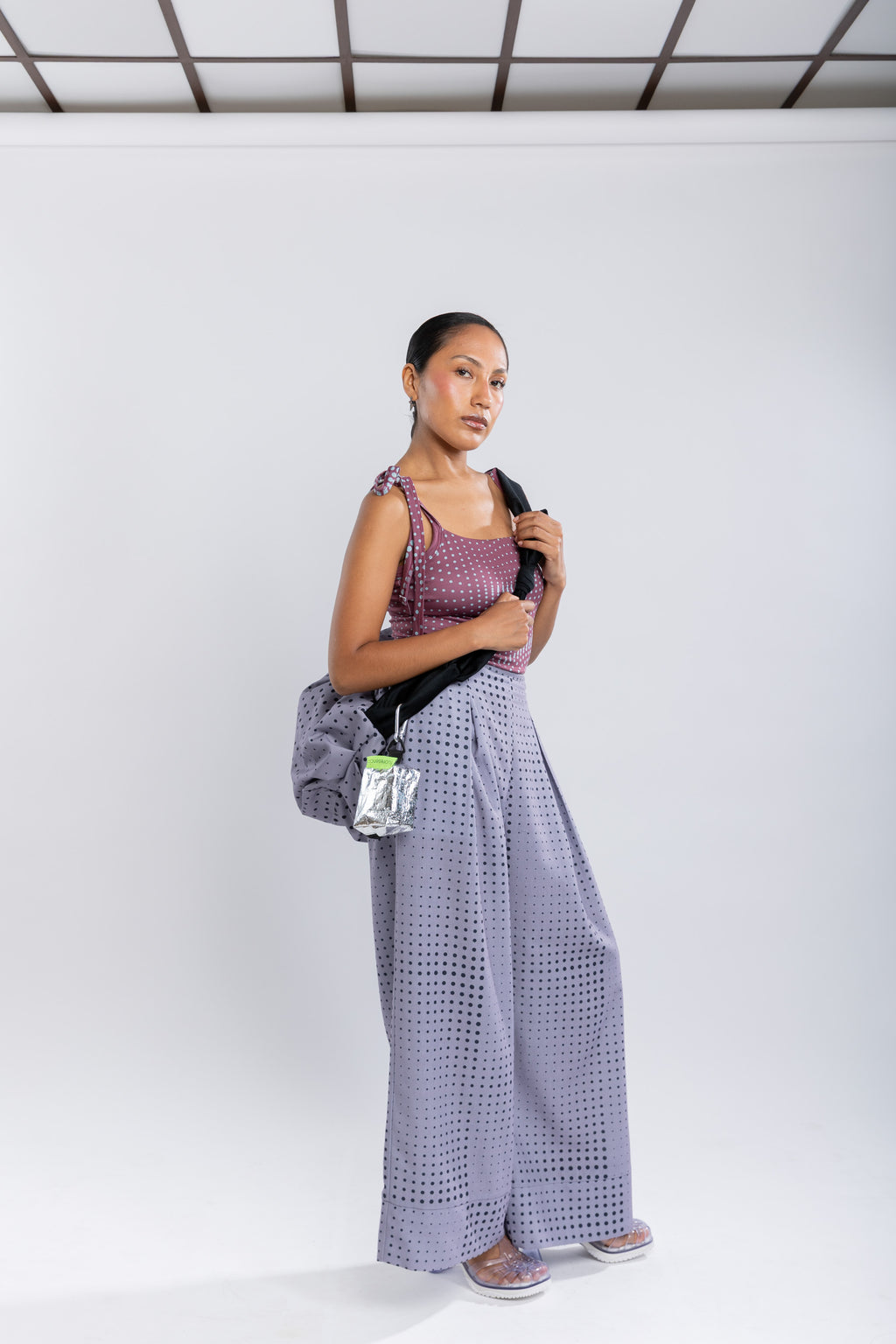 Pantalón Flow Puntos Lila