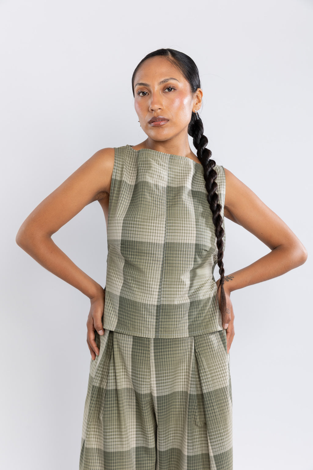 Pechera Tartan verde