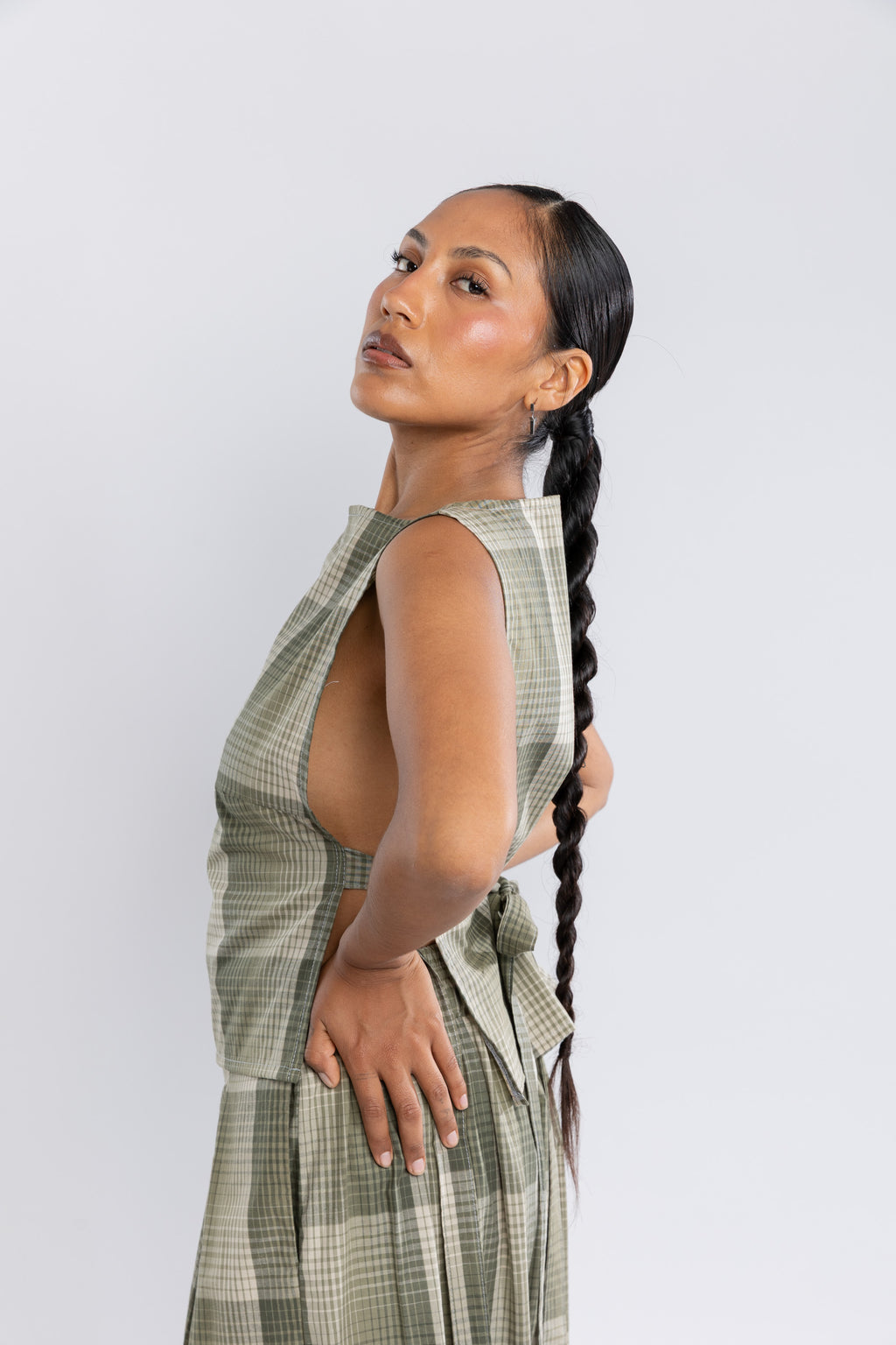 Pechera Tartan verde