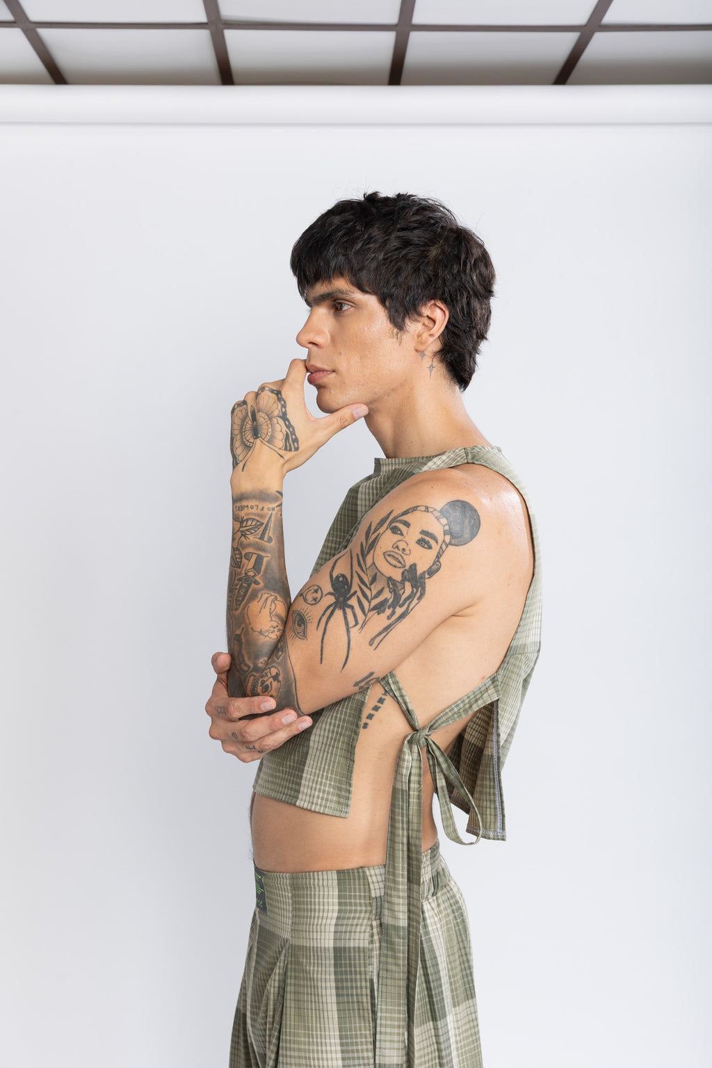 Pechera Tartan verde