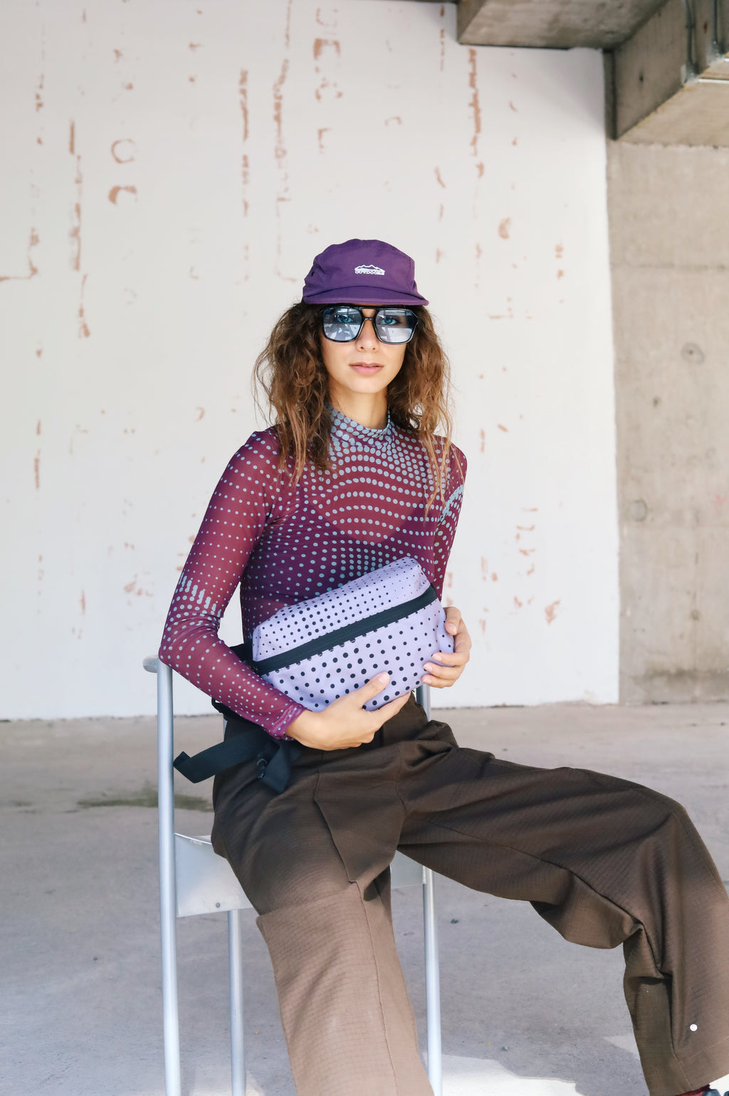 Banano Fannypack Puntos Lavanda