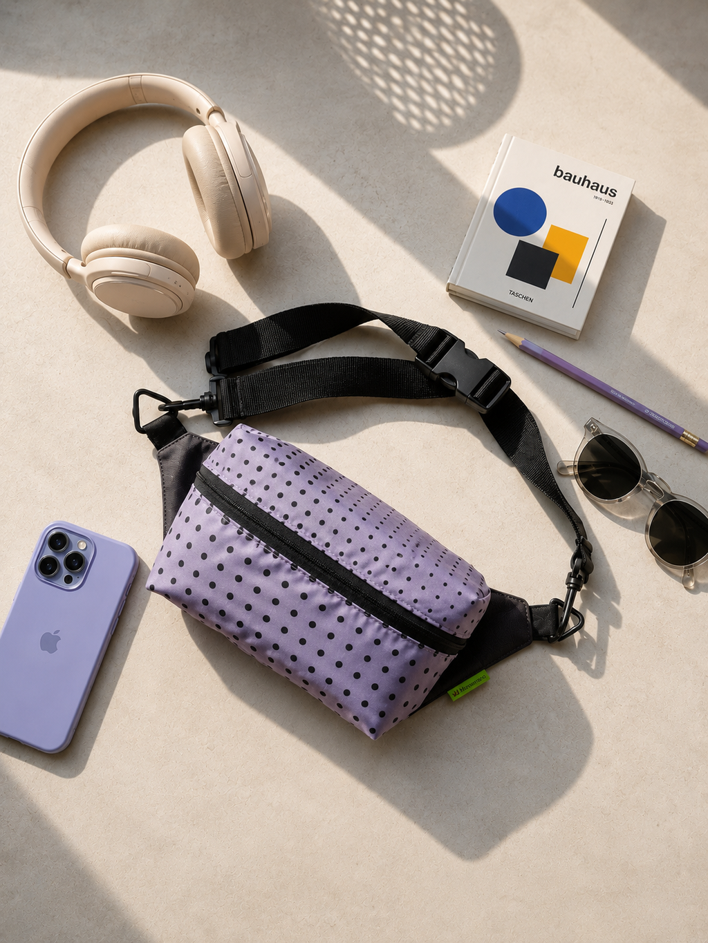 Banano Fannypack Puntos Lavanda